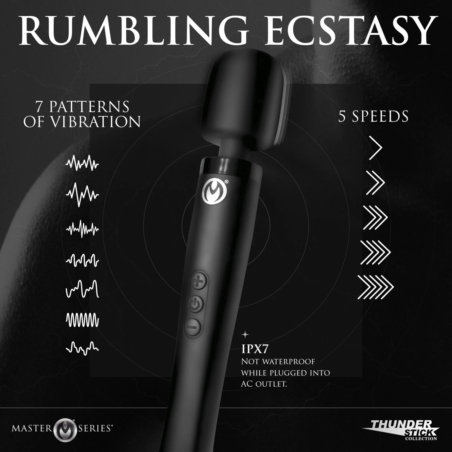 Master Series Thunderstick Pro Silicone Wand Massager 5 Master Series Thunderstick Pro Silicone Wand Massager - Image 5
