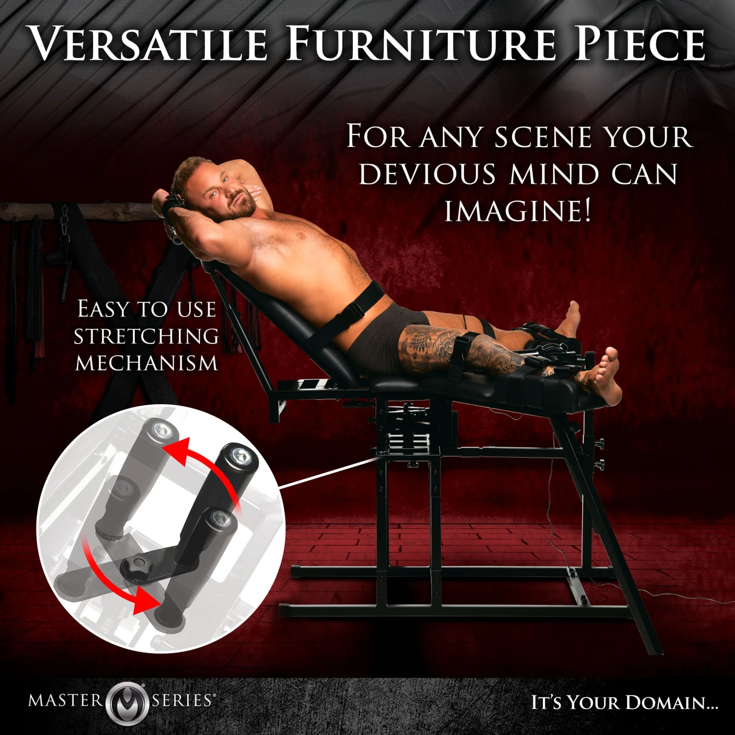 Master Series Leg Spreader Obedience Chair With Sex Machine 4 Master Series Leg Spreader Obedience Chair With Sex Machine - Image 4