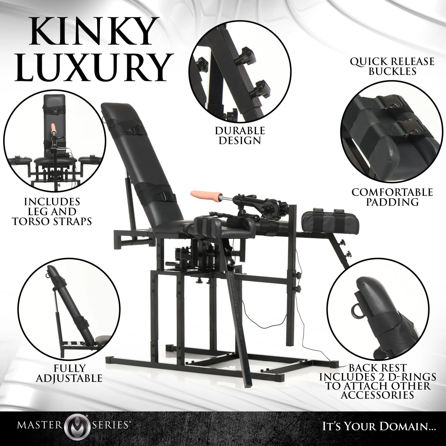 Master Series Leg Spreader Obedience Chair With Sex Machine 7 Master Series Leg Spreader Obedience Chair With Sex Machine - Image 7