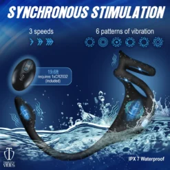 Vibrating Silicone Cock Ring And Anal Stimulator 10 Vibrating Silicone Cock Ring And Anal Stimulator -Boyz Shop AH399 02