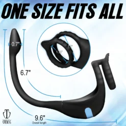 Vibrating Silicone Cock Ring And Anal Stimulator 9 Vibrating Silicone Cock Ring And Anal Stimulator -Boyz Shop AH399 03