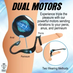 Vibrating Silicone Cock Ring And Anal Stimulator 12 Vibrating Silicone Cock Ring And Anal Stimulator -Boyz Shop AH399 05