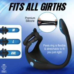 Vibrating Silicone Cock Ring And Anal Stimulator 13 Vibrating Silicone Cock Ring And Anal Stimulator -Boyz Shop AH399 06