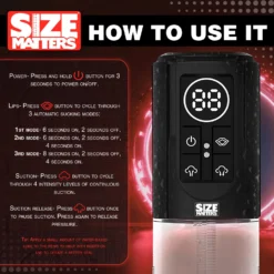 Size Matters Sucking Penis Pump With Digital Display -Boyz Shop AH406 05