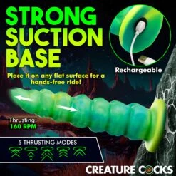 Squirmer Thrusting And Vibrating Silicone Dildo -Boyz Shop AH417 06