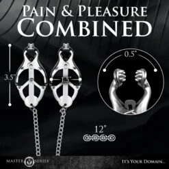 Master Series Tyrant Spiked Clover Nipple Clamps -Boyz Shop AH431 03