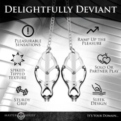 Master Series Tyrant Spiked Clover Nipple Clamps -Boyz Shop AH431 04