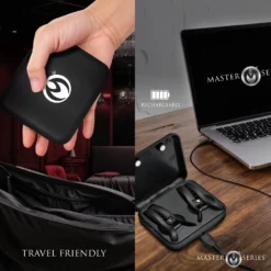 Master Series Dark Grip Wireless Vibrating Nipple Clamps With Rechargeable Case 10 Master Series Dark Grip Wireless Vibrating Nipple Clamps With Rechargeable Case -Boyz Shop AH439 04 M