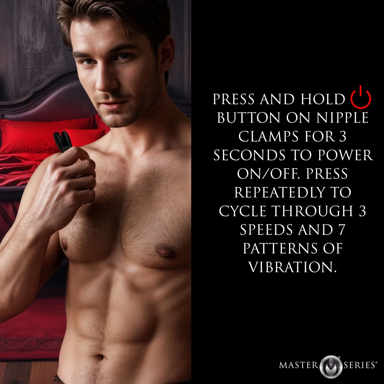 Master Series Dark Grip Wireless Vibrating Nipple Clamps With Rechargeable Case 6 Master Series Dark Grip Wireless Vibrating Nipple Clamps With Rechargeable Case - Image 6