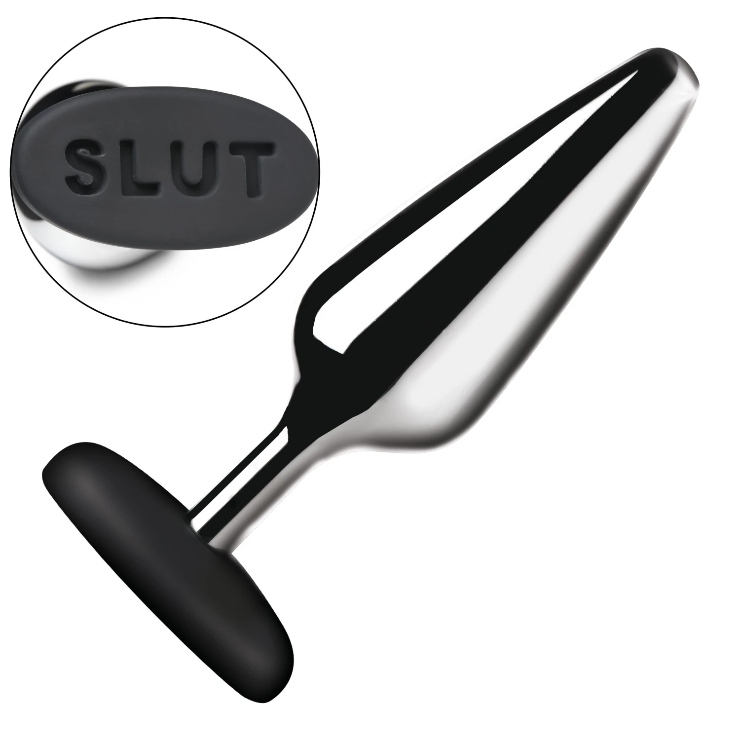Master Series Butt Slut Metal & Silicone Butt Plug 1 Master Series Butt Slut Metal & Silicone Butt Plug