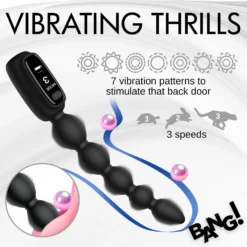 Silicone Anal Beads With Digital Display 10 Silicone Anal Beads With Digital Display -Boyz Shop AH448 02 B