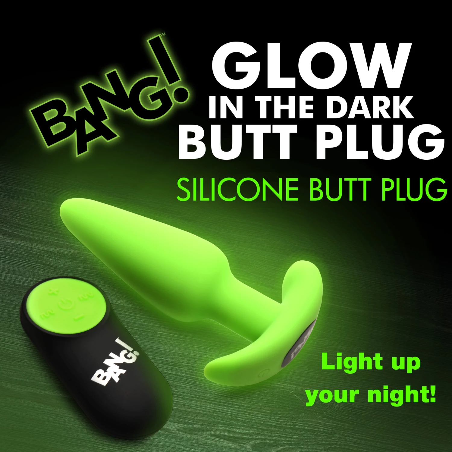 Glow-in-the-Dark Silicone Butt Plug 2 Glow-in-the-Dark Silicone Butt Plug - Image 2
