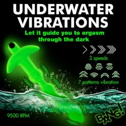 Glow-in-the-Dark Silicone Anal Beads 10 Glow-in-the-Dark Silicone Anal Beads -Boyz Shop AH461 02