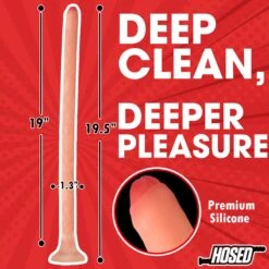 19" Uncircumcised Slim Silicone Enema Hose 9 19" Uncircumcised Slim Silicone Enema Hose -Boyz Shop AH506 03