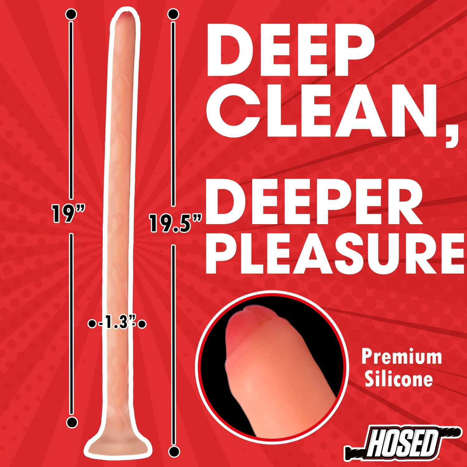 19" Uncircumcised Slim Silicone Enema Hose 4 19" Uncircumcised Slim Silicone Enema Hose - Image 4