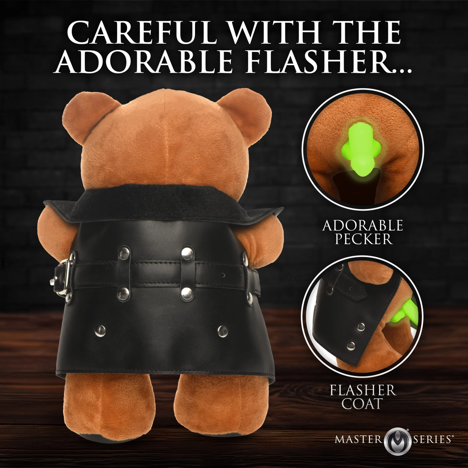 Master Series The Flasher Glow-in-the-Dark Exhibitionist Teddy Bear 2 Master Series The Flasher Glow-in-the-Dark Exhibitionist Teddy Bear - Image 2