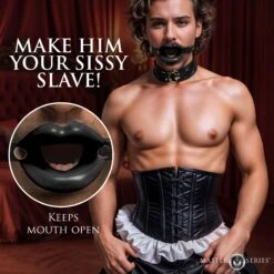 Master Series Juicy Lips Silicone Open Mouth Gag 9 Master Series Juicy Lips Silicone Open Mouth Gag -Boyz Shop AH540 Black 01 v1