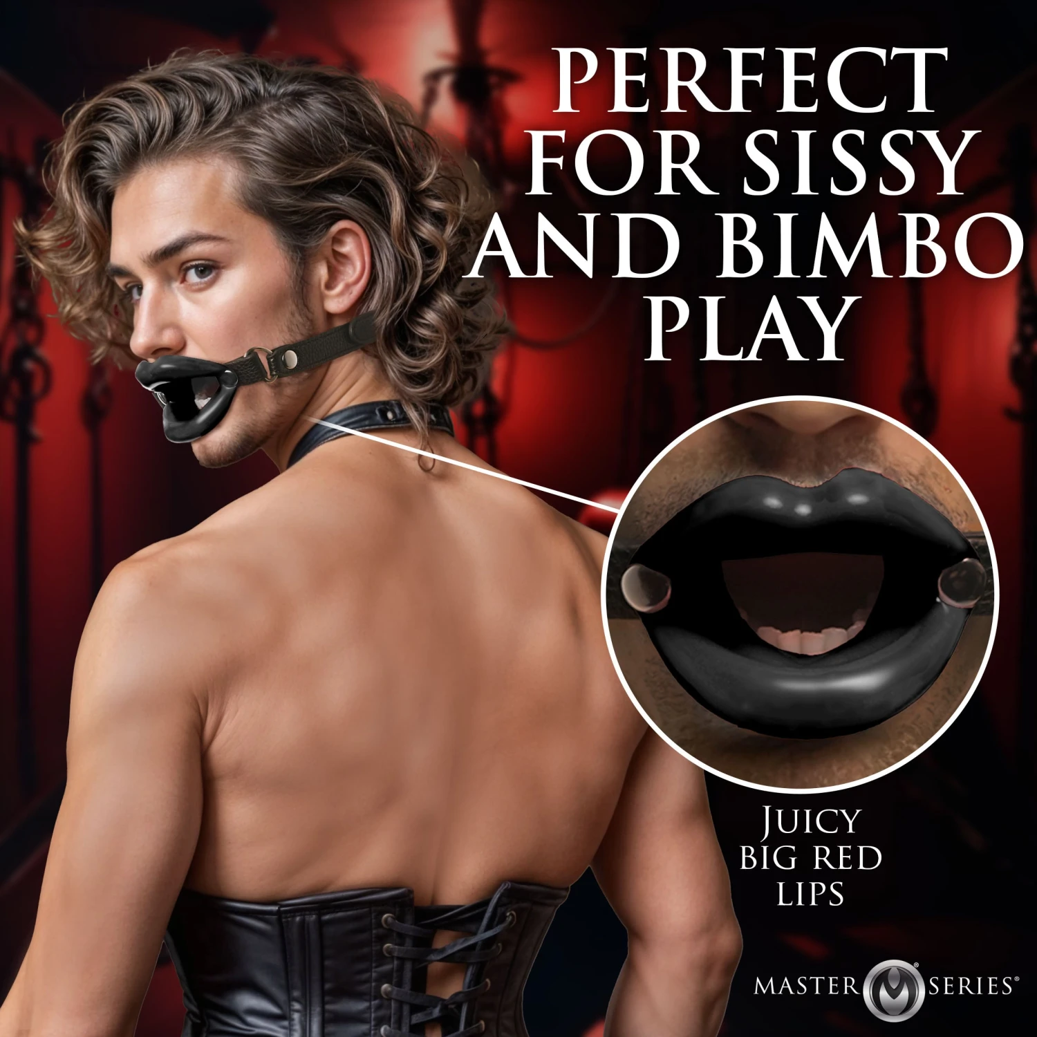 Master Series Juicy Lips Silicone Open Mouth Gag 2 Master Series Juicy Lips Silicone Open Mouth Gag - Image 2