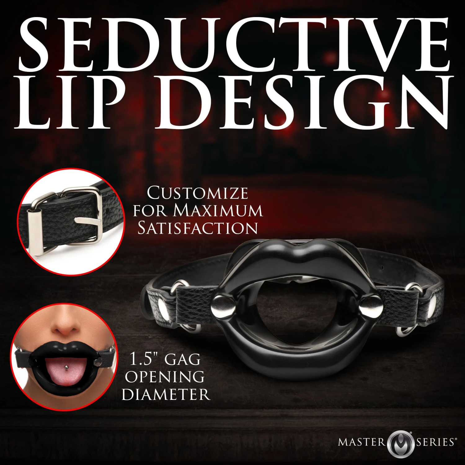 Master Series Juicy Lips Silicone Open Mouth Gag 5 Master Series Juicy Lips Silicone Open Mouth Gag - Image 5