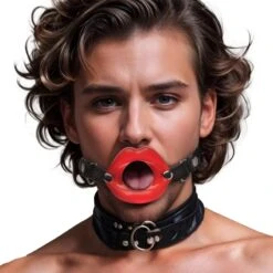 Master Series Juicy Lips Silicone Open Mouth Gag