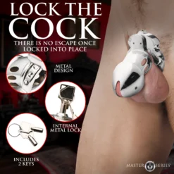 Master Series Cock Cuff Snap-On Chastity Cage 7 Master Series Cock Cuff Snap-On Chastity Cage -Boyz Shop AH548 02 PG