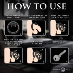 Master Series Hard Stop Chastity Cage 10 Master Series Hard Stop Chastity Cage -Boyz Shop AH567 04