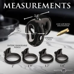 Master Series Hard Stop Chastity Cage 11 Master Series Hard Stop Chastity Cage -Boyz Shop AH567 05