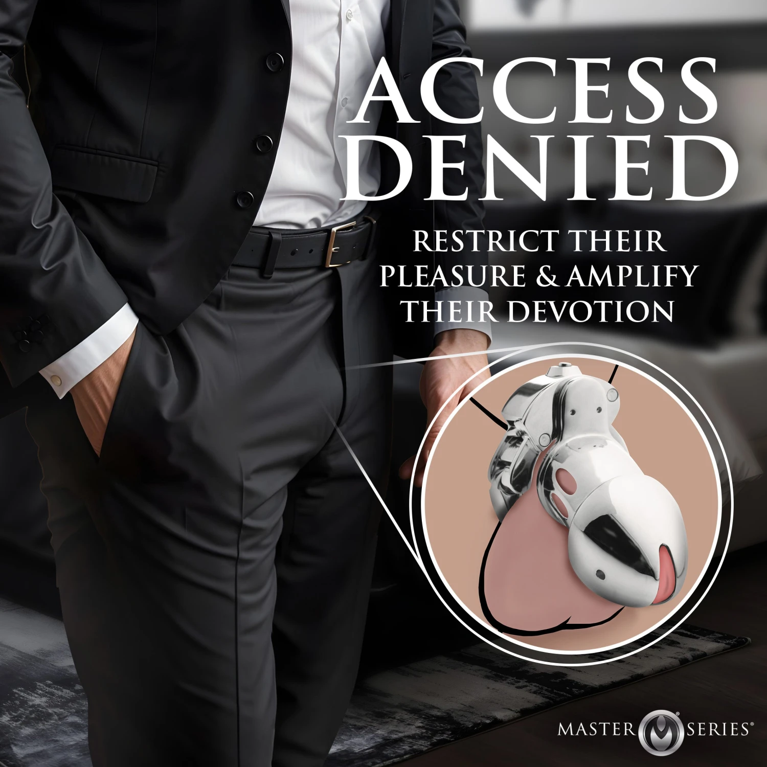 Master Series Cock Cuff Snap-On Chastity Cage 4 Master Series Cock Cuff Snap-On Chastity Cage - Image 4