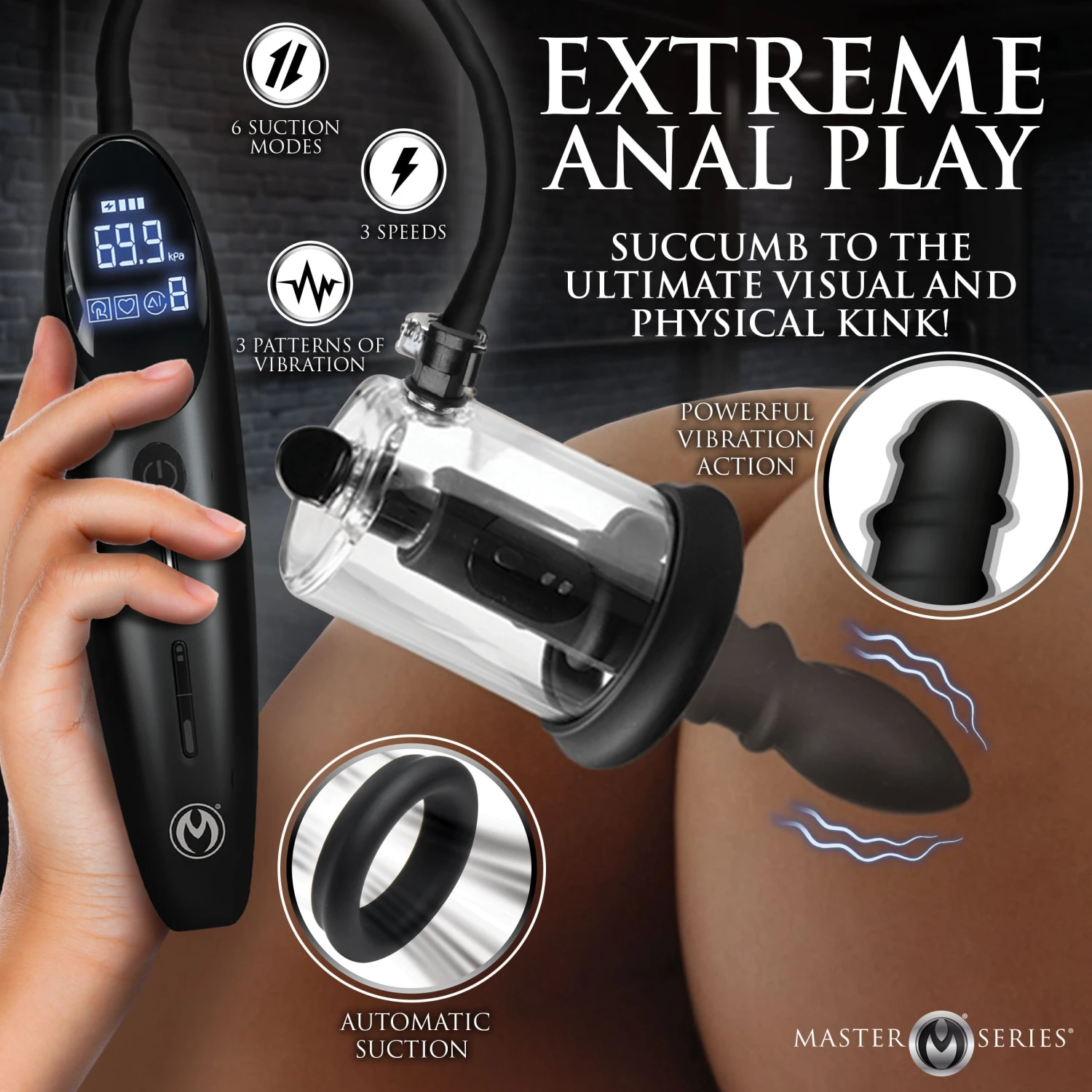 Master Series Rosebud Driller Deluxe Set Vibrating Silicone Rosebud Pump 2 Master Series Rosebud Driller Deluxe Set Vibrating Silicone Rosebud Pump - Image 2