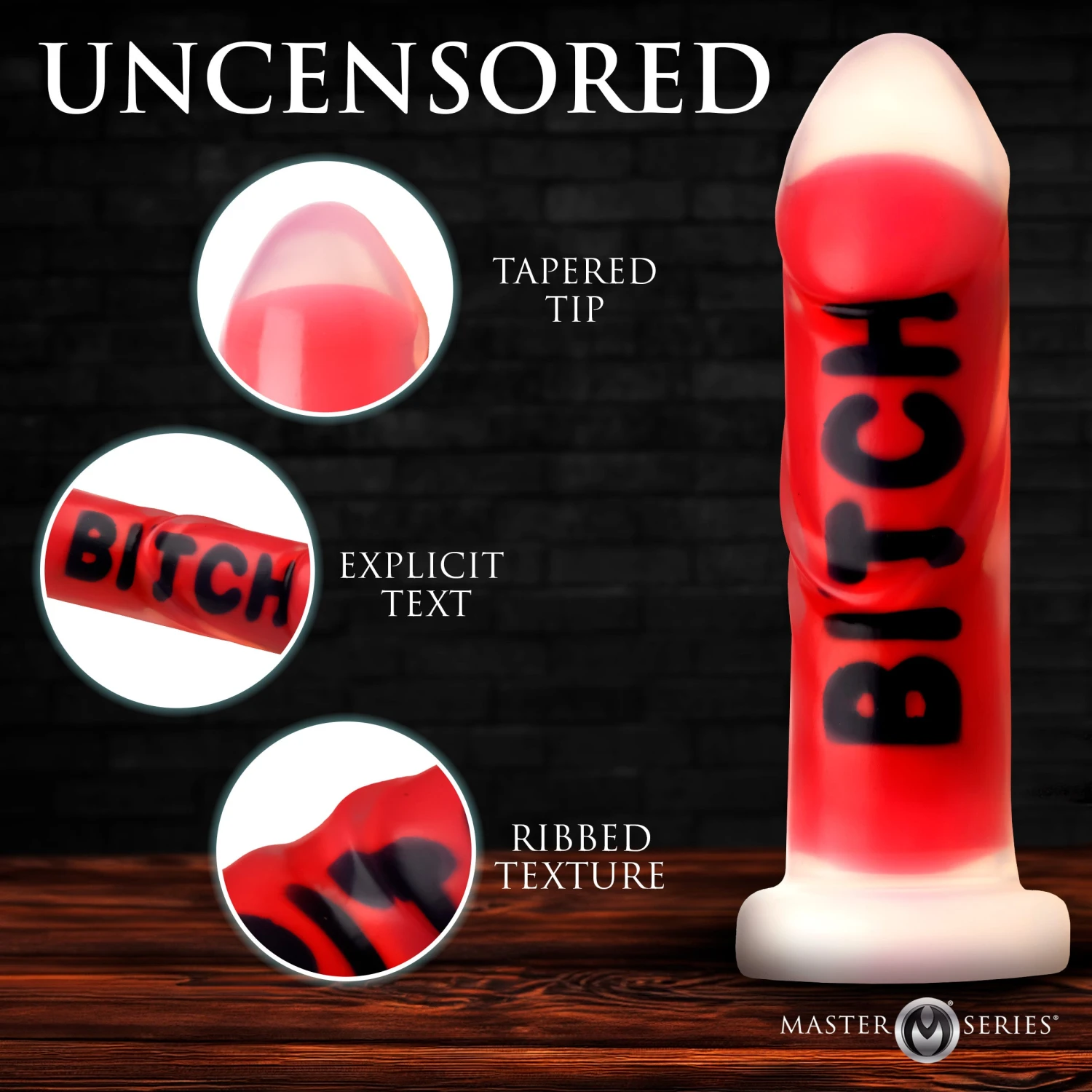 Master Series The Explicit Text Silicone Dildo 4 Master Series The Explicit Text Silicone Dildo - Image 4