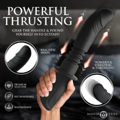 Master Series Power Thrust Thrusting Silicone Vibrator 7 Master Series Power Thrust Thrusting Silicone Vibrator -Boyz Shop AH661 01 M