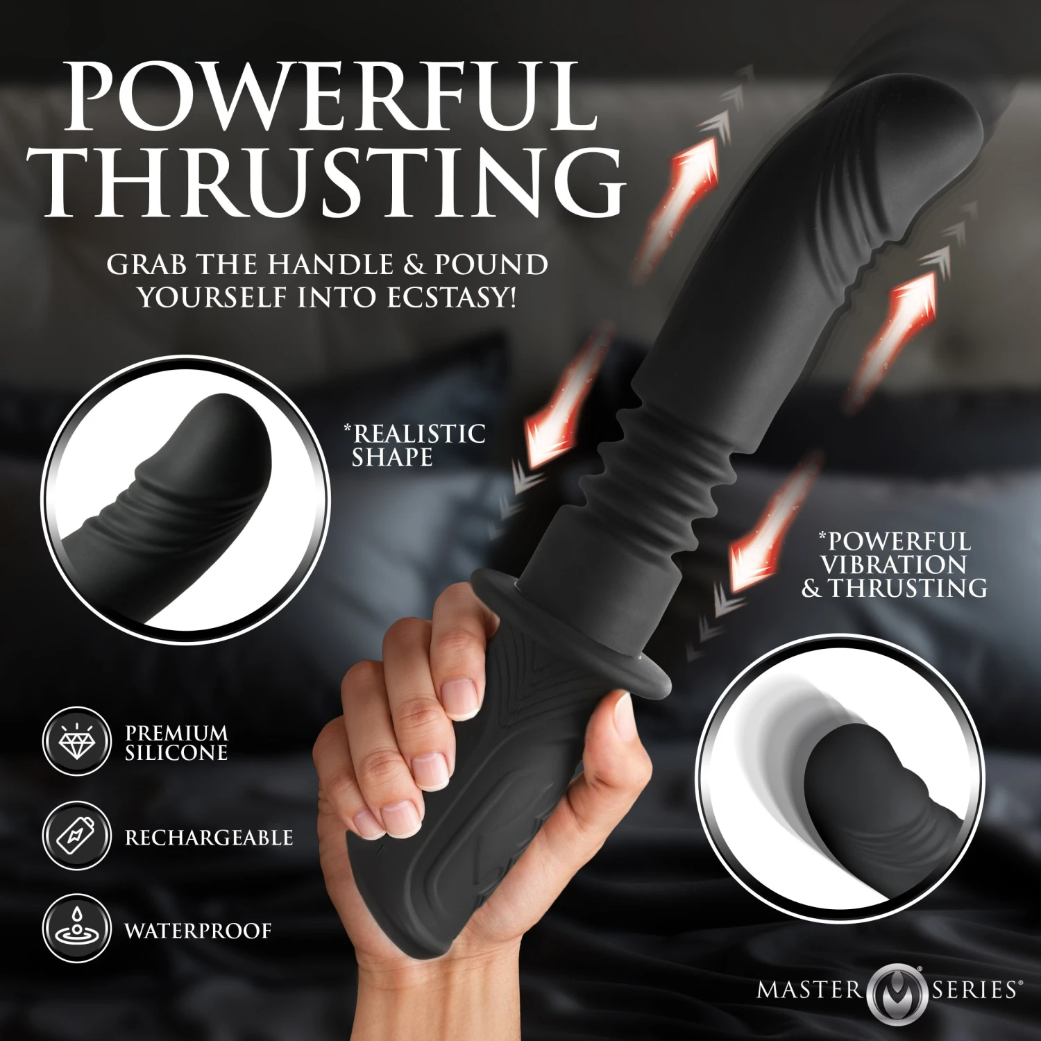 Master Series Power Thrust Thrusting Silicone Vibrator 3 Master Series Power Thrust Thrusting Silicone Vibrator - Image 3