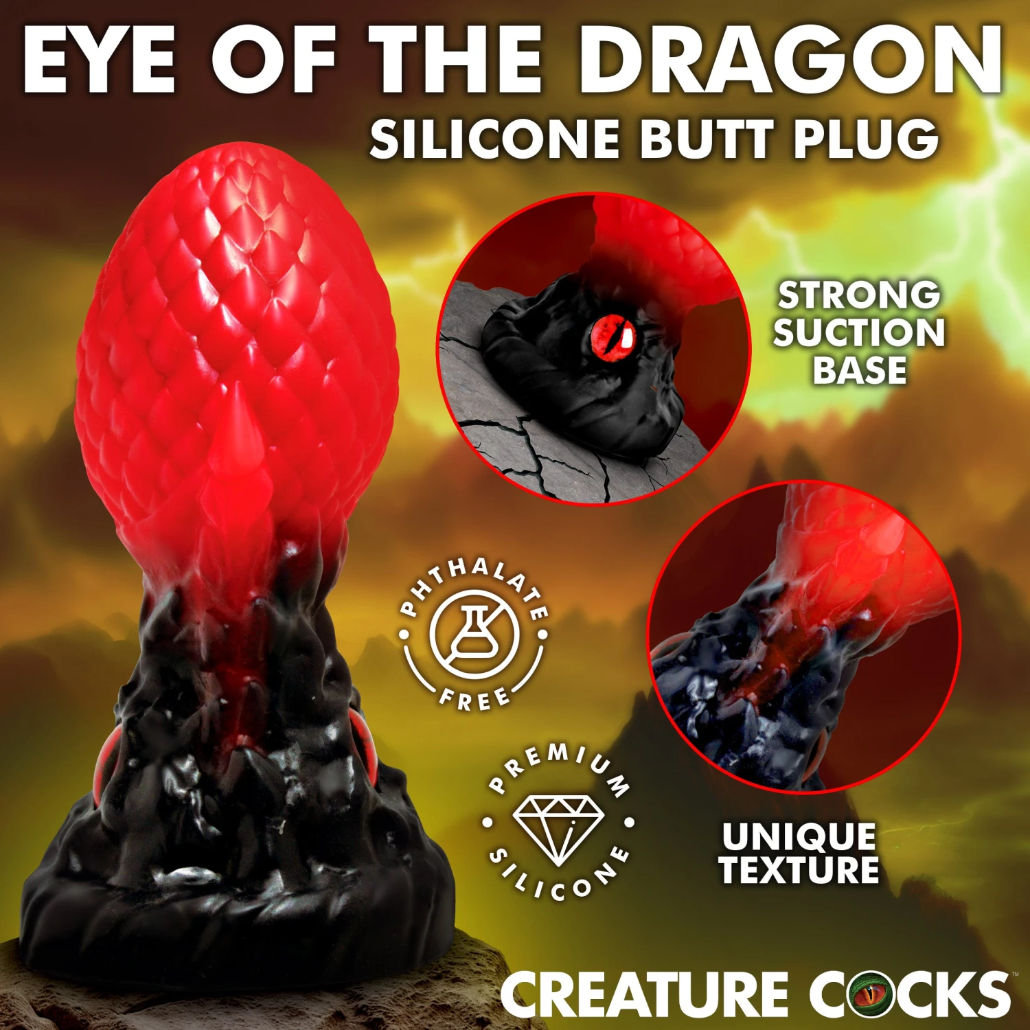 Eye Of The Dragon Silicone Butt Plug 3 Eye Of The Dragon Silicone Butt Plug - Image 3