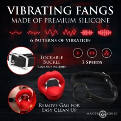 Master Series Vampire Vibrating Mouth Gag 7 Master Series Vampire Vibrating Mouth Gag -Boyz Shop AH679 04