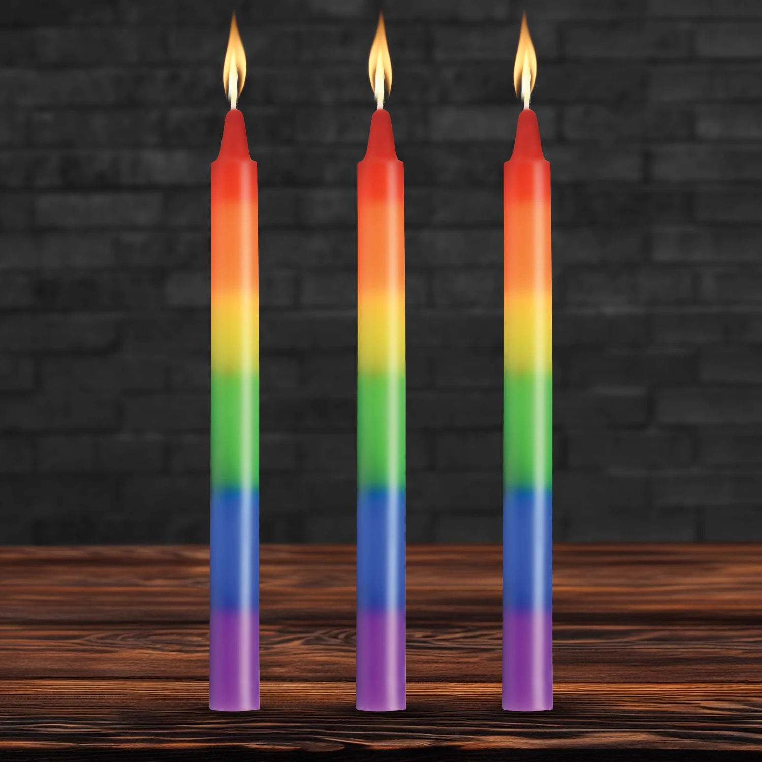 Master Series 3pk Pride Candles Rainbow Drip Candle 3 Master Series 3pk Pride Candles Rainbow Drip Candle - Image 3