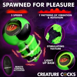 Eye Of The Spawn Vibrating & Squirming Silicone Butt Plug 8 Eye Of The Spawn Vibrating & Squirming Silicone Butt Plug -Boyz Shop AH698 01