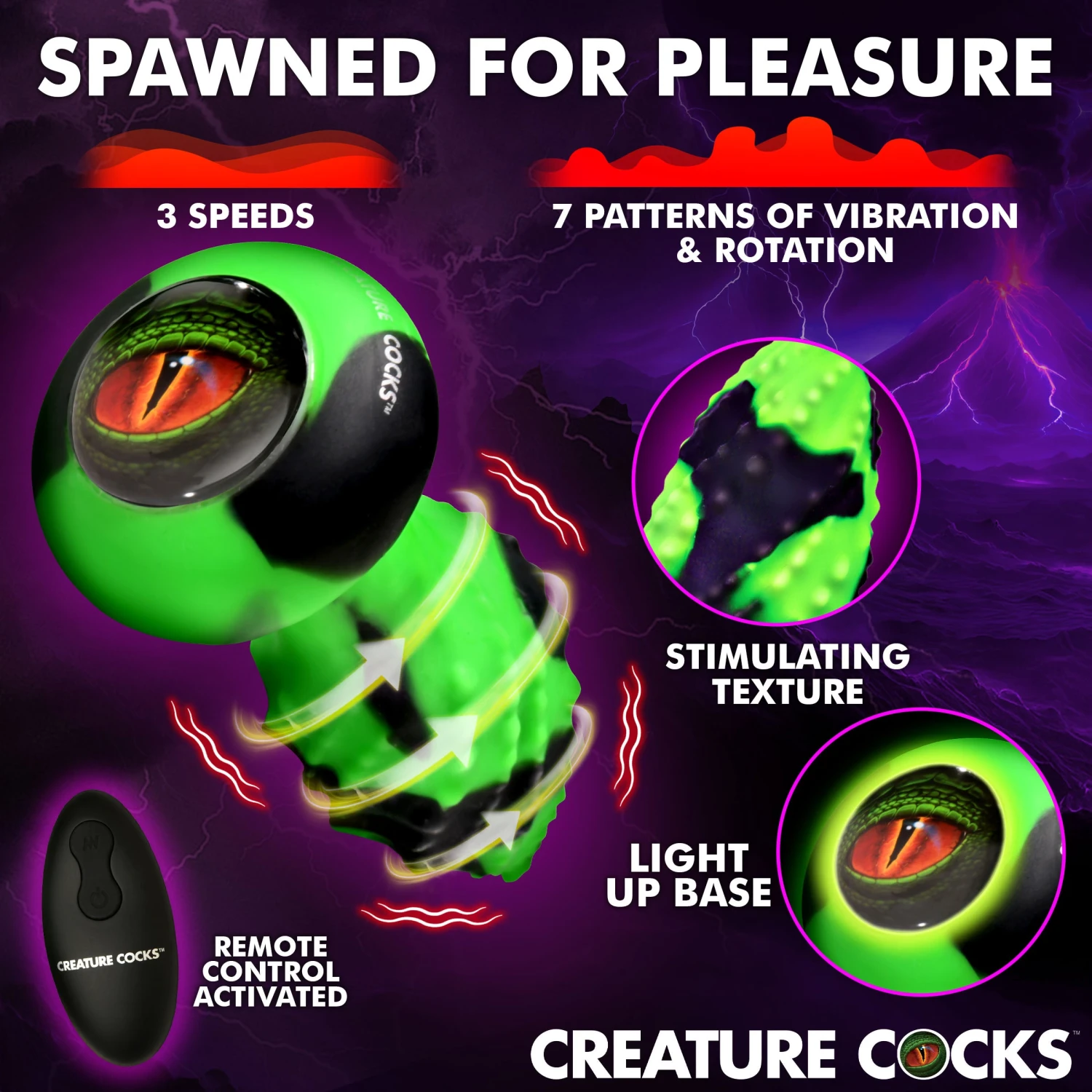 Eye Of The Spawn Vibrating & Squirming Silicone Butt Plug 3 Eye Of The Spawn Vibrating & Squirming Silicone Butt Plug - Image 3