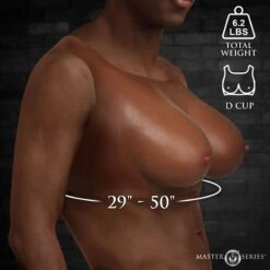 Perky Pair Dark Silicone Breasts -Boyz Shop AH703 D CUP 03