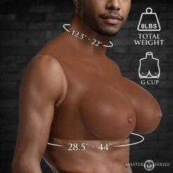 Perky Pair Dark Silicone Breasts -Boyz Shop AH704 G CUP 03