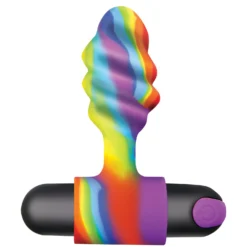Vibrating Rainbow Butt Plug -Boyz Shop AH708 Bulks 001 scaled