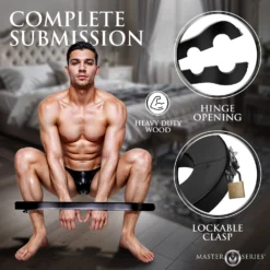 Master Series Trapped Wrist & Ankle Stocks 7 Master Series Trapped Wrist & Ankle Stocks -Boyz Shop AH710 01 M