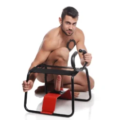 LoveBotz Bangin Bench EZ-Ride Sex Stool With Handles 13 LoveBotz Bangin Bench EZ-Ride Sex Stool With Handles -Boyz Shop BS AG671 Male Model 002