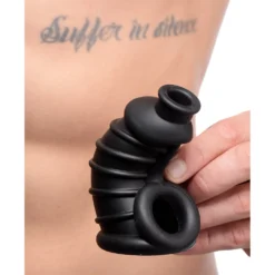 Master Series The Chamber Silicone Chastity Cage 8 Master Series The Chamber Silicone Chastity Cage -Boyz Shop BS AG722 Black 002