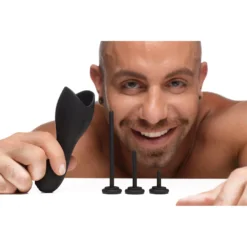 10X Vibrating Penis Head Teaser With Urethral Sounds -Boyz Shop BS AG880 Male Model 02