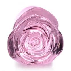 Pink Rose Glass Anal Plug 11 Pink Rose Glass Anal Plug -Boyz Shop BZ06