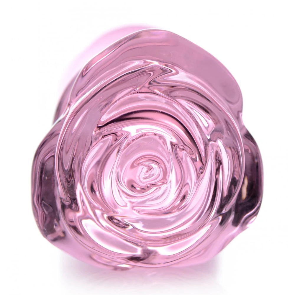 Pink Rose Glass Anal Plug 6 Pink Rose Glass Anal Plug - Image 6
