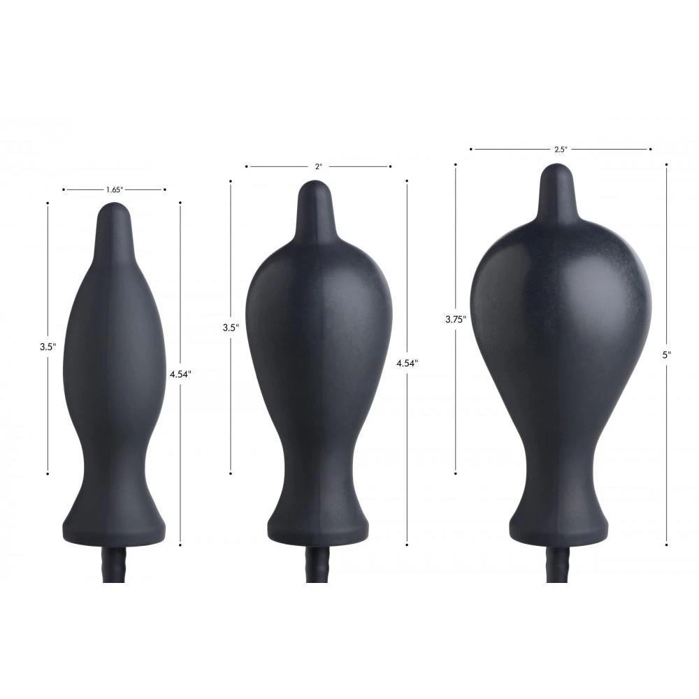 Master Series Dark Inflator Silicone Inflatable Anal Plug 2 Master Series Dark Inflator Silicone Inflatable Anal Plug - Image 2