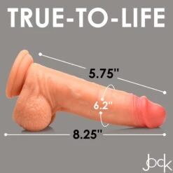 8 Inch Real Skin Silicone Dildo With Balls 11 8 Inch Real Skin Silicone Dildo With Balls -Boyz Shop CN 09 0945 10 02