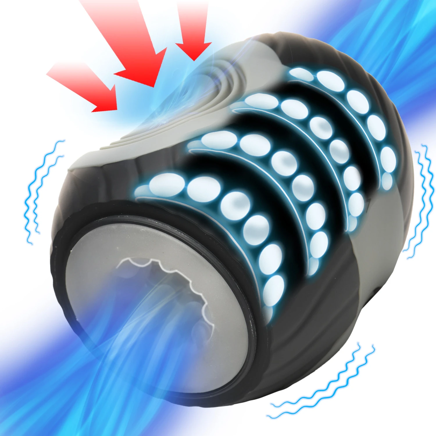 10X Vibrating & Squeezing Masturbator 1 10X Vibrating & Squeezing Masturbator