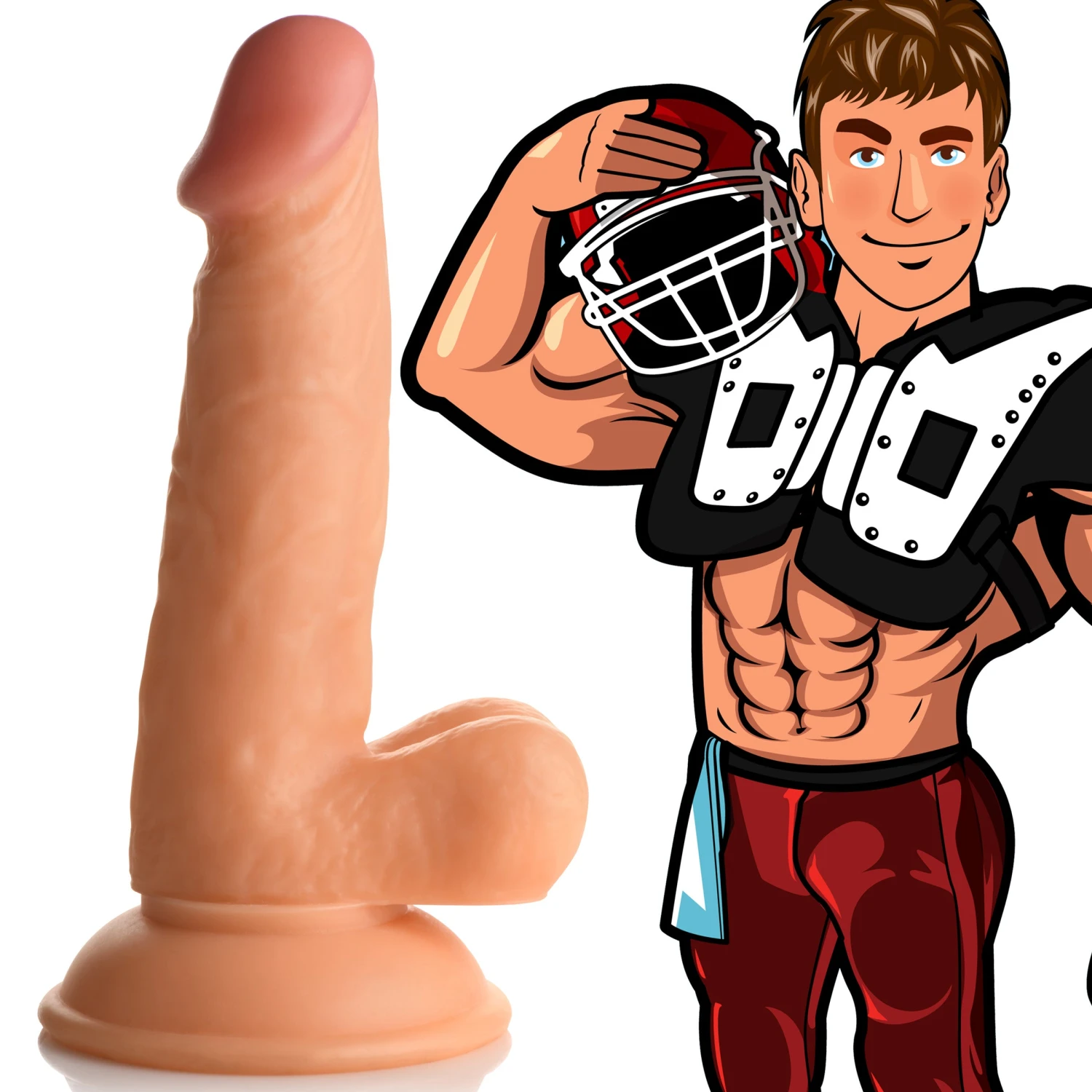 Football Frank 7 Inch Dildo 1 Football Frank 7 Inch Dildo